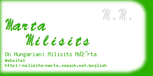 marta milisits business card